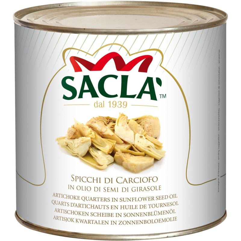 Quartiers d'artichauts à l'huile de tournesol 2,4kg