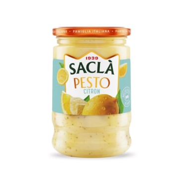 Pesto au citron 190g Saclà – Pesto citronné aux amandes et fromage