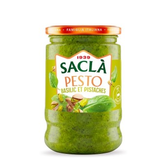 Pesto Basilic & Pistaches Saclà 190g – Recette crémeuse et originale