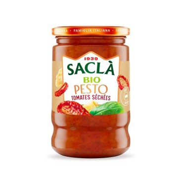 Pesto aux tomates séchées Bio 190g – Pesto italien Saclà