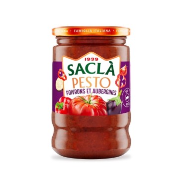 Sauce Trio de Poivrons & Aubergines Saclà 190g – Recette gourmande
