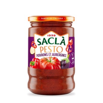 Sauce Trio de Poivrons & Aubergines Saclà 190g – Recette gourmande