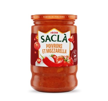 Sauce Poivrons & Mozzarella 190g – Recette italienne Saclà