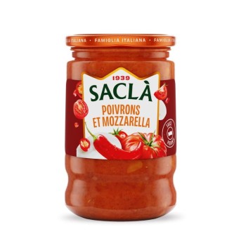 Sauce Poivrons & Mozzarella 190g – Recette italienne Saclà