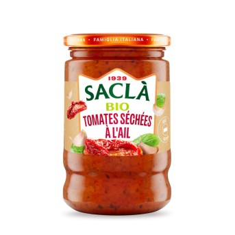 Sauce Tomates Séchées & Ail Bio 190g – Recette Saclà