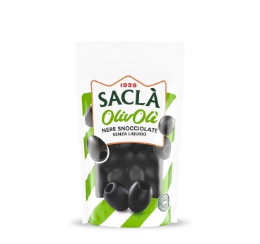 Olives noires dénoyautées 75g – Format snack | Saclà