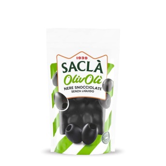 Olives noires dénoyautées 75g – Format snack | Saclà