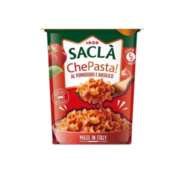 Pasta pot Tomates & Basilic 80 g – Pâtes prêtes en 5 minutes | Saclà