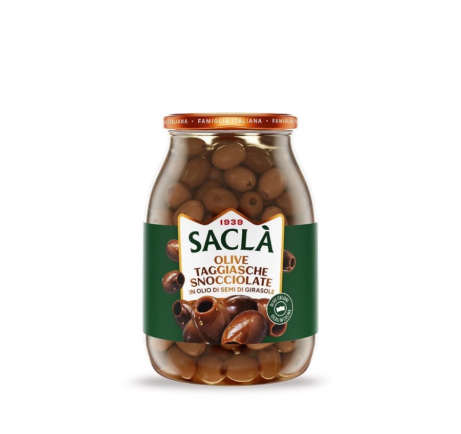 Olives Taggiasche dénoyautées à l'huile d'olive vierge extra 950g Olives Taggiasche dénoyautées à l'huile d'olive vierge extra 950g
