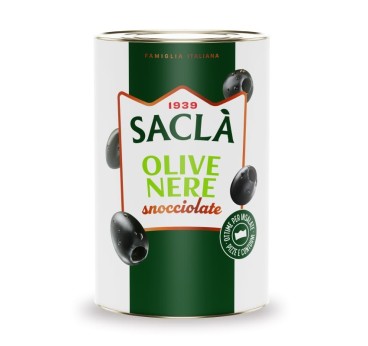 Olives Noires Dénoyautées Saclà 5 kg – Format Pro