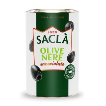 Olives Noires Dénoyautées Saclà 5 kg – Format Pro