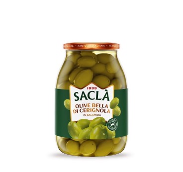 Olives vertes Belle de Cerignole au naturel 1kg – Saclà
