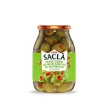 Olives vertes géantes au poivron au naturel 1kg