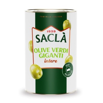 Olives vertes entières géantes au naturel 4,1kg