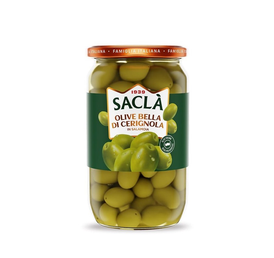 Olives vertes belle de Cerignole au naturel 1,6kg