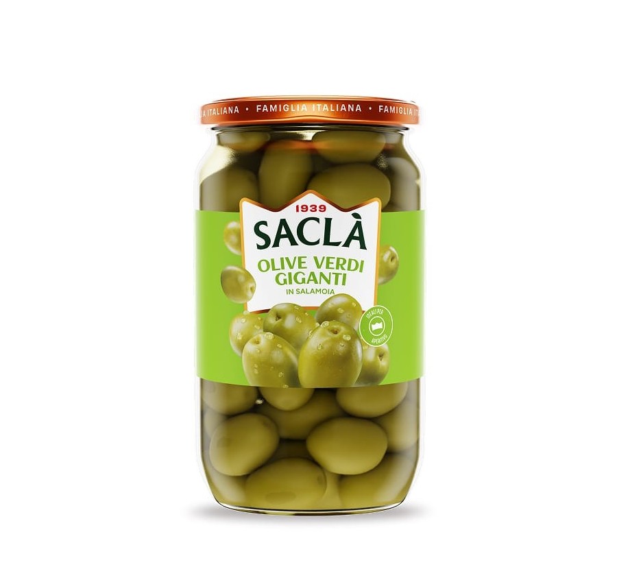 Olives vertes géantes entières au naturel 1,650kg