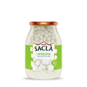Petits Oignons au Vinaigre de Vin Saclà 1 kg – Condiment italien