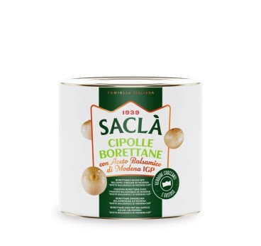 Oignons Borettane au vinaigre balsamique 2,7kg –  Format pro Saclà
