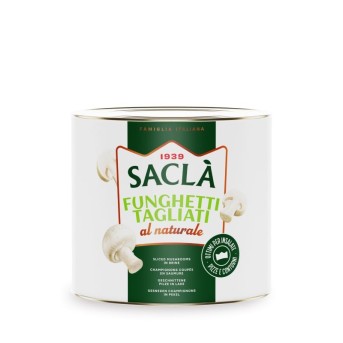 Champignons tranchés au naturel Saclà 2,5 kg - format pro