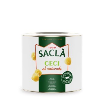 Pois chiches au naturel Saclà 2,5 kg – Légumineuses prêtes à cuisiner