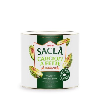 Tranches d'artichauts au naturel Saclà 2,5 kg - format pro