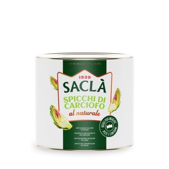 Quartiers d'artichauts au naturel Saclà 2,55 kg - format pro