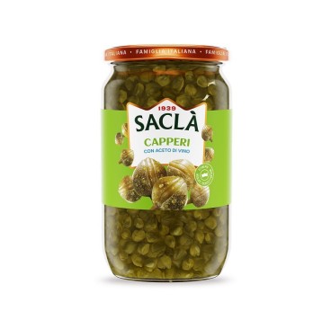 Câpres au vinaigre de vin Saclà 1,6 kg - format professionnel