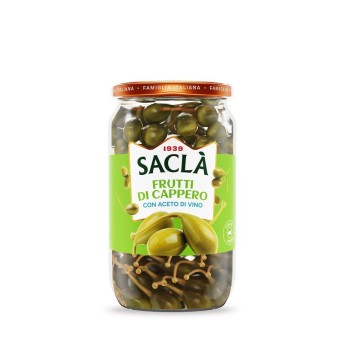 Caprons au Vinaigre de Vin Saclà 650g – Condiment italien croquant et raffiné