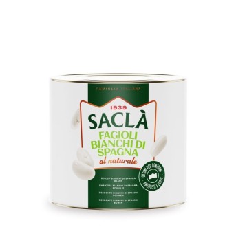 Haricots blancs d’Espagne au naturel Saclà 2,5 kg