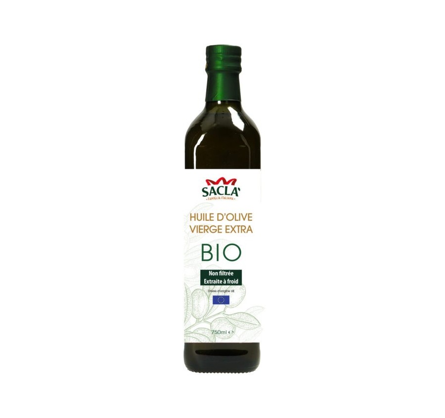 Huile d'olive vierge extra UE Non Filtrée 750ml Bio