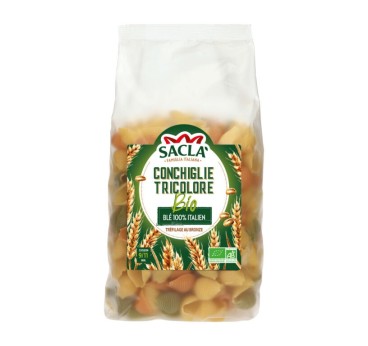 Pâtes Conchiglie Tricolore Bio Saclà 500 g – Pâtes italiennes