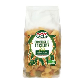 Pâtes Conchiglie Tricolore Bio Saclà 500 g – Pâtes italiennes