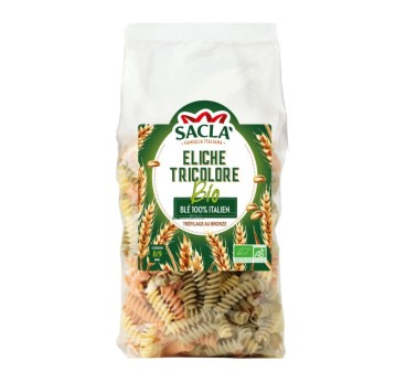 Pâtes Eliche Tricolore Bio Saclà 500 g – Pâte italiennes