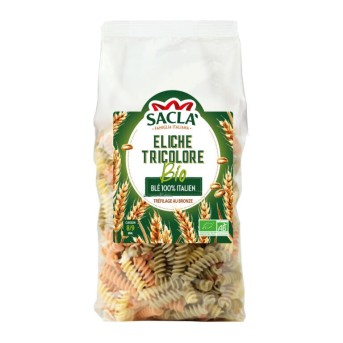 Pâtes Eliche Tricolore Bio Saclà 500 g – Pâte italiennes