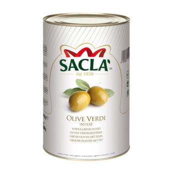 Olives vertes entières au naturel 4,25 kg – Format pro Saclà