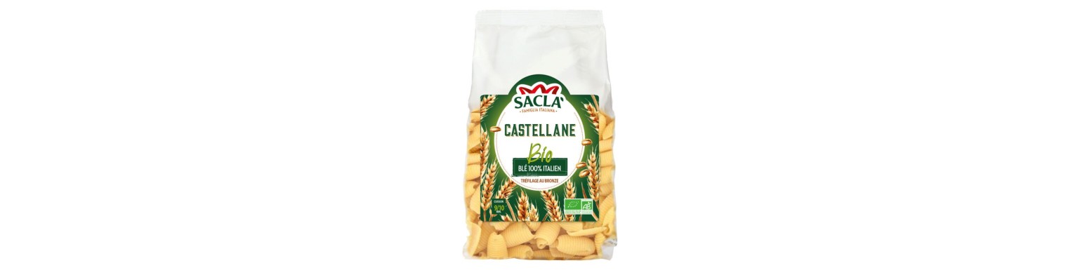 Pâtes blanches bio Saclà – Blé italien 100% biologique