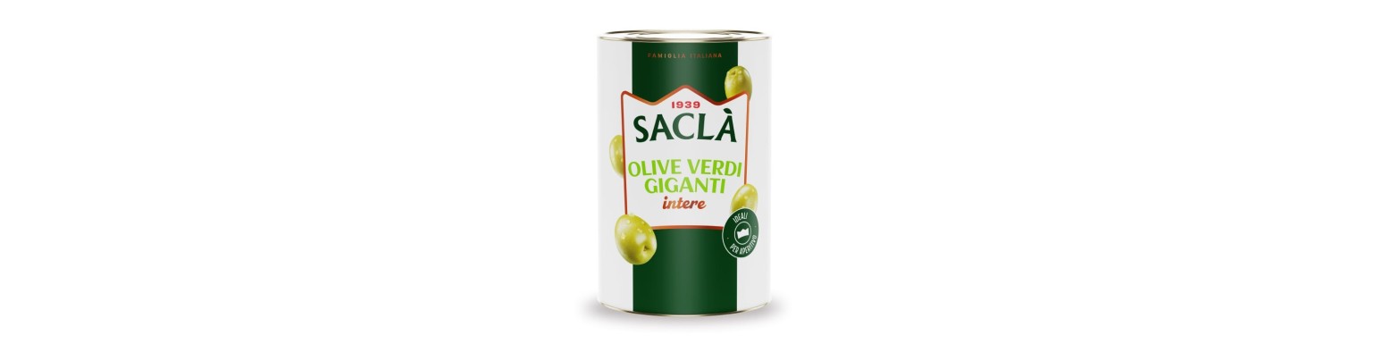 Olives gros formats Saclà – Vertes, noires, Taggiasche & plus